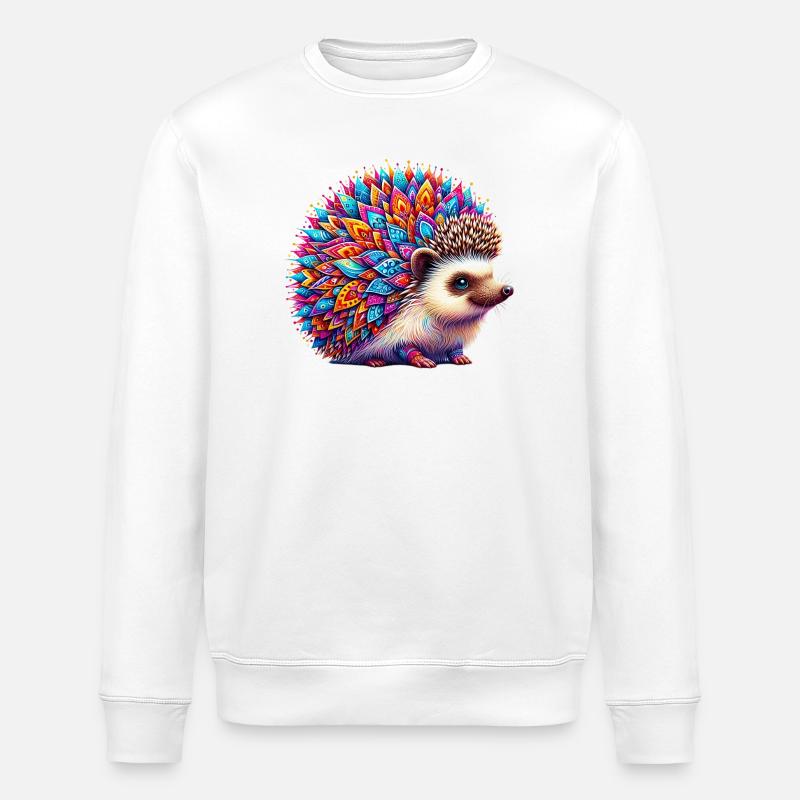 Hedgehog - Stanley/Stella ROLLER Unisex Organic Sweatshirt - white