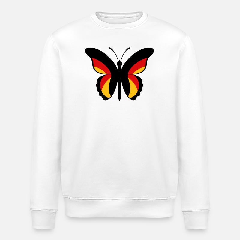 GER Schmetterling - Stanley/Stella Unisex Bio-Sweatshirt ROLLER - Weiß