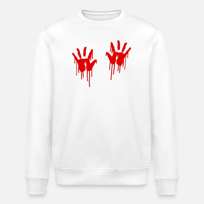 Blutige Hand - Stanley/Stella Unisex Bio-Sweatshirt ROLLER - Weiß