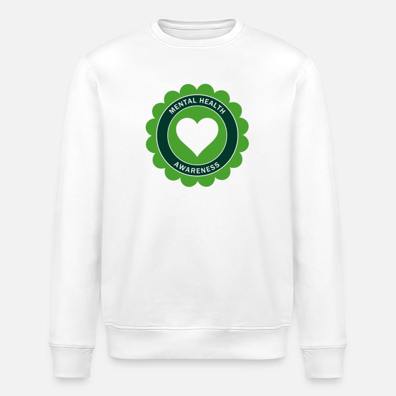 Sensibilisation à la santé mentale - Sweat bio ROLLER Stanley/Stella Unisexe - blanc