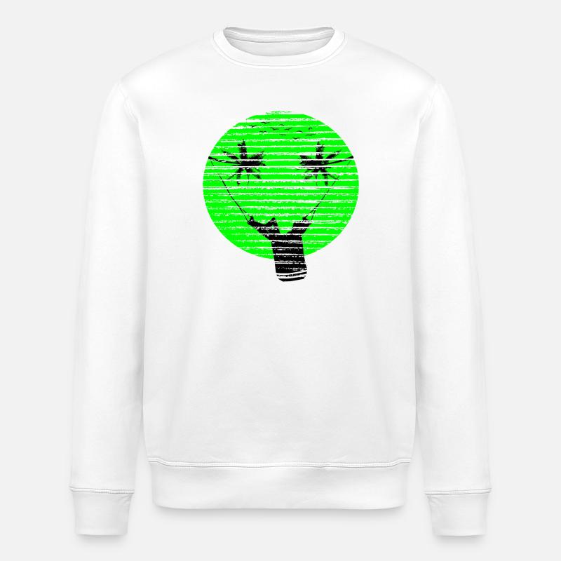 SMILEY VACATION - Stanley/Stella ROLLER Unisex Organic Sweatshirt - white