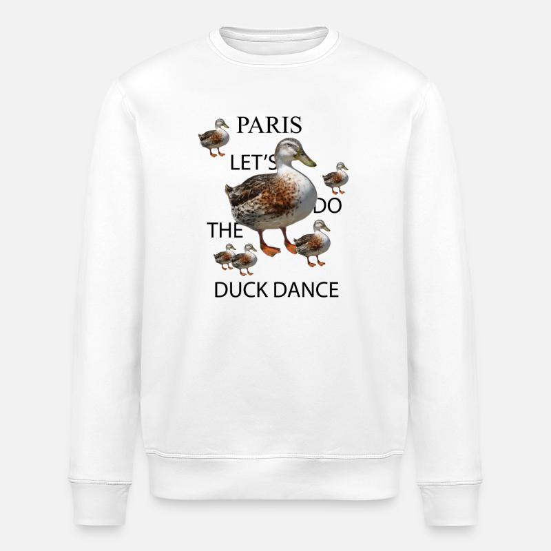 Duck Dance - Stanley/Stella ROLLER Unisex Organic Sweatshirt - white
