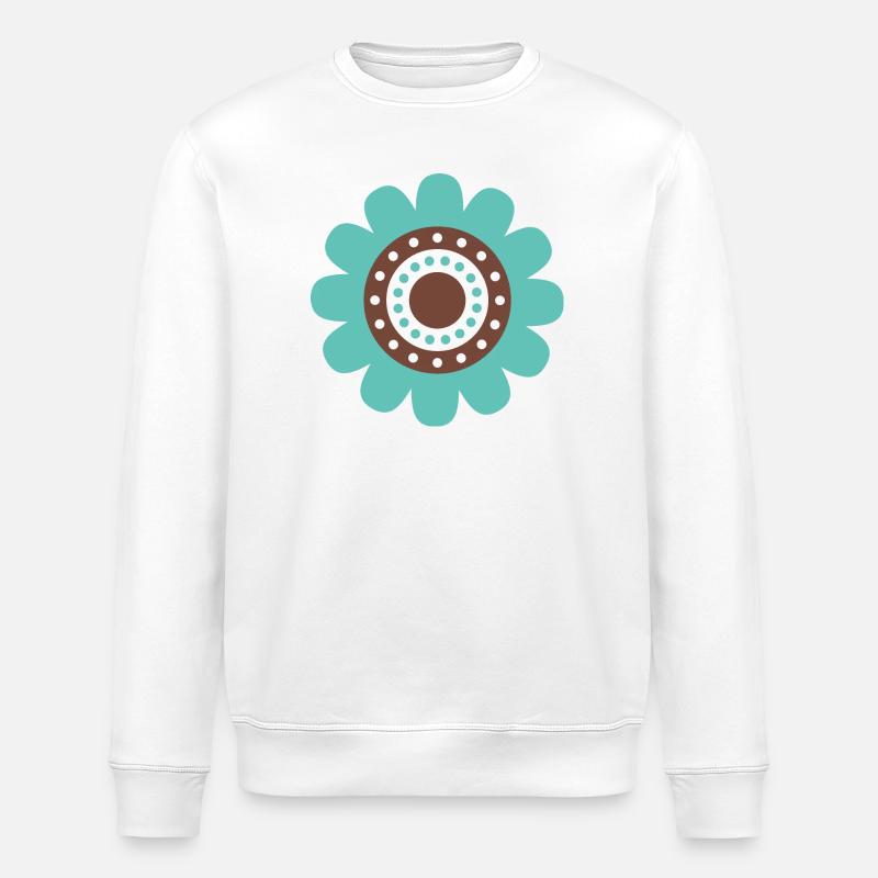 Mignon Fleur De Marguerite Bleue - Sweat bio ROLLER Stanley/Stella Unisexe - blanc