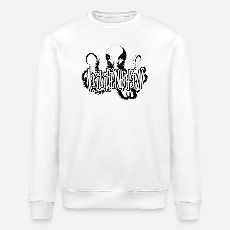 Heiligenhafen Octo Deep Dive Design - Stanley/Stella ROLLER Unisex Organic Sweatshirt - white