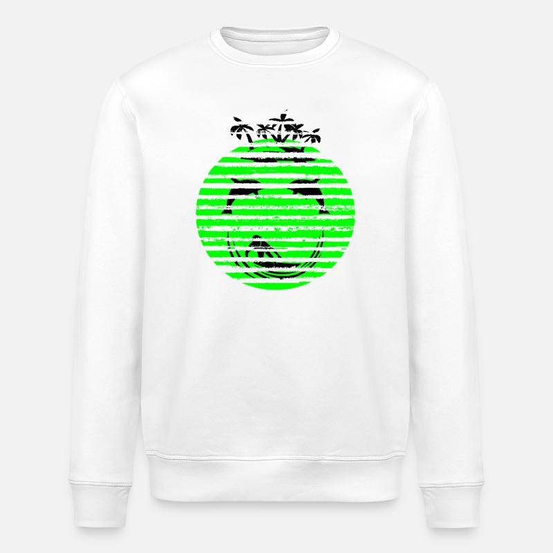 SMILEY dolphin - Stanley/Stella ROLLER Unisex Organic Sweatshirt - white