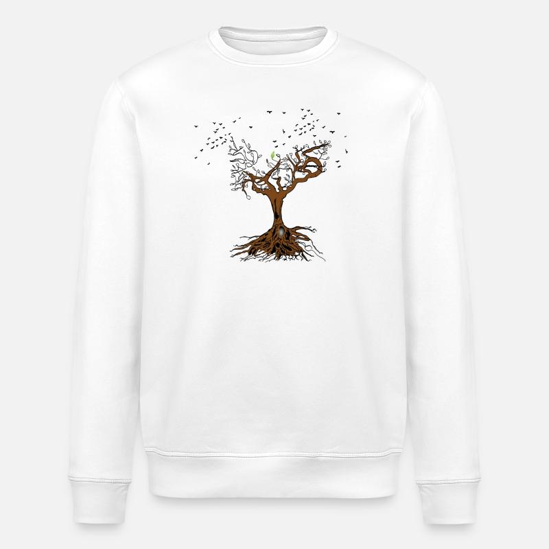 Arbre - Sweat bio ROLLER Stanley/Stella Unisexe - blanc