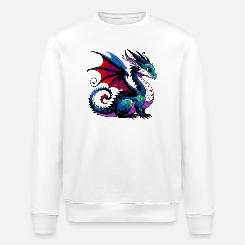 Drache - Stanley/Stella Unisex Bio-Sweatshirt ROLLER - Weiß