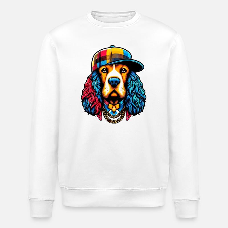 Hund - Stanley/Stella Unisex Bio-Sweatshirt ROLLER - Weiß