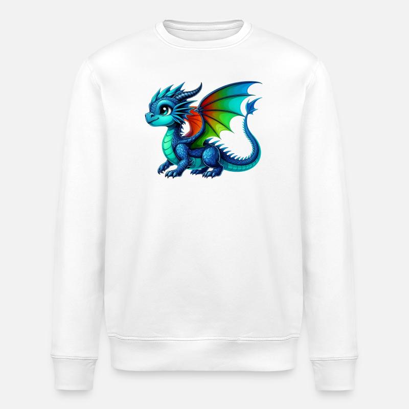 Drache - Stanley/Stella Unisex Bio-Sweatshirt ROLLER - Weiß