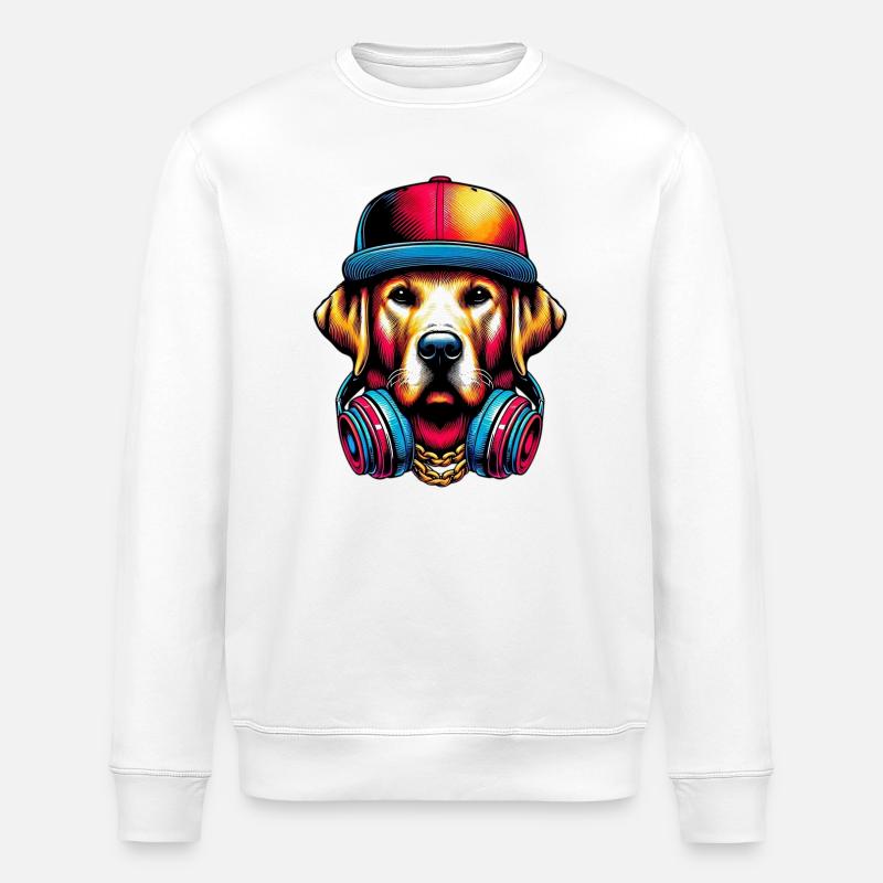 Chien - Sweat bio ROLLER Stanley/Stella Unisexe - blanc