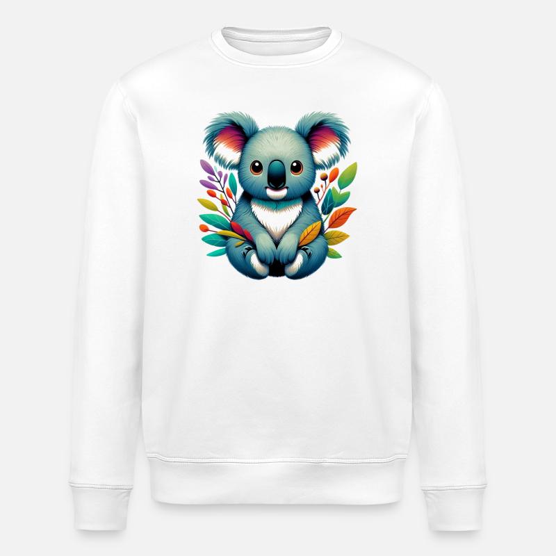 Koala - Stanley/Stella ROLLER Unisex Organic Sweatshirt - white