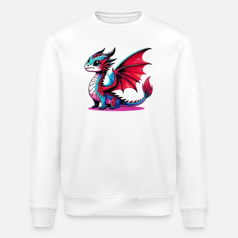 Dragon - Stanley/Stella ROLLER Unisex Organic Sweatshirt - white