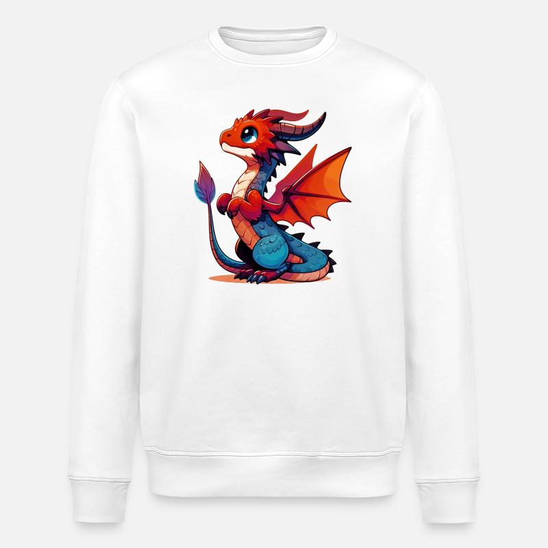 Dragon - Stanley/Stella ROLLER Unisex Organic Sweatshirt - white