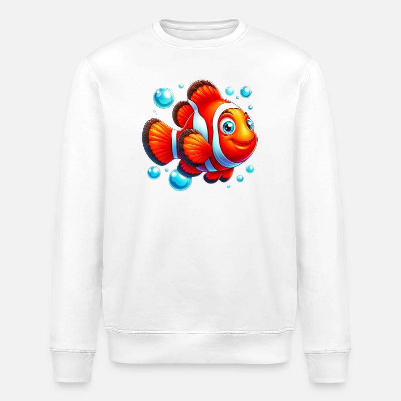 Clownfische - Stanley/Stella Unisex Bio-Sweatshirt ROLLER - Weiß