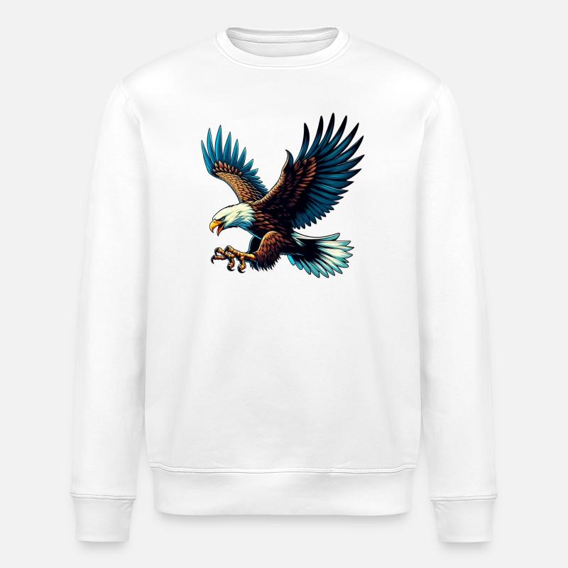 Eagle - Stanley/Stella ROLLER Unisex Organic Sweatshirt - white