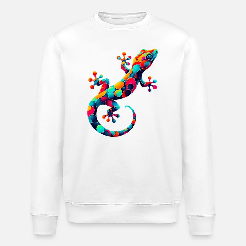 Gecko - Stanley/Stella ROLLER Unisex Organic Sweatshirt - white