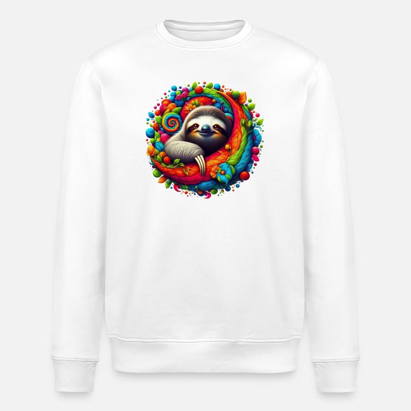 Faultier - Stanley/Stella Unisex Bio-Sweatshirt ROLLER - Weiß