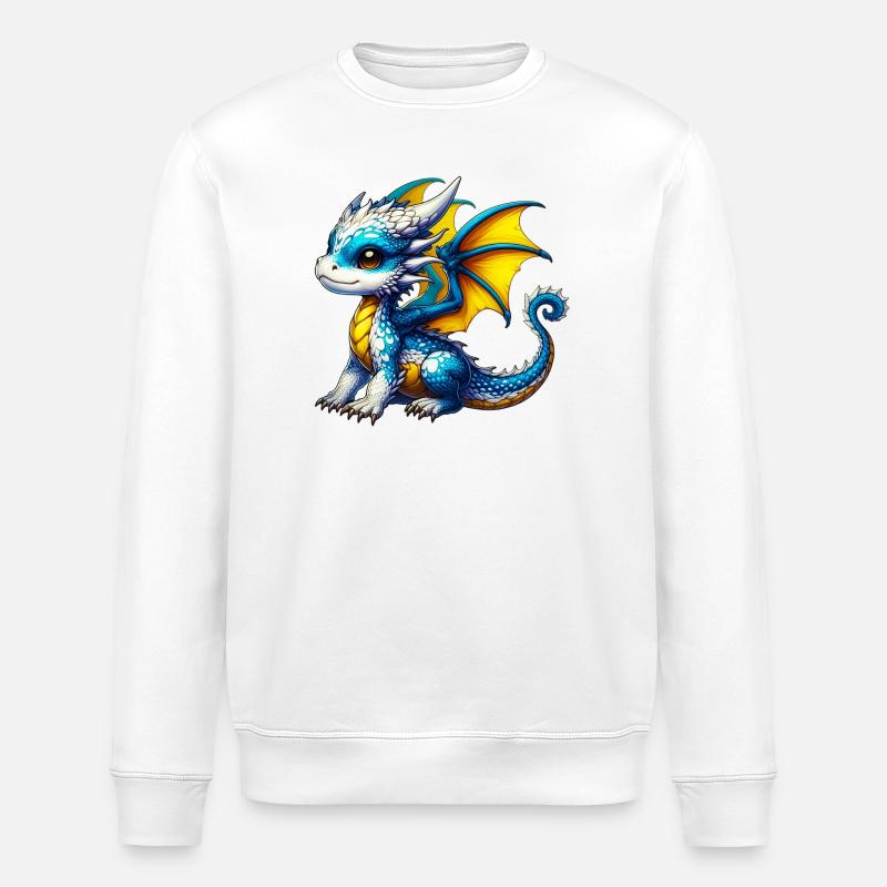 Drache - Stanley/Stella Unisex Bio-Sweatshirt ROLLER - Weiß
