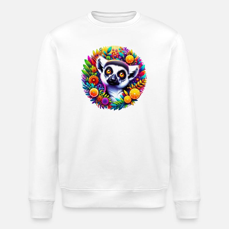 Lemur - Stanley/Stella Unisex Bio-Sweatshirt ROLLER - Weiß