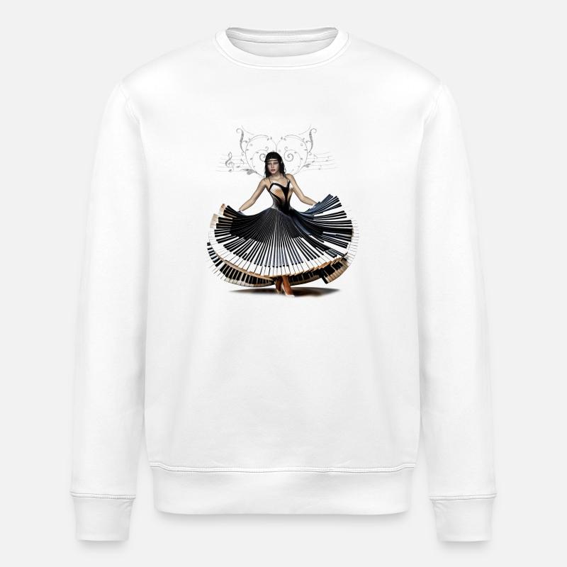 Femme dansant élégamment - Sweat bio ROLLER Stanley/Stella Unisexe - blanc