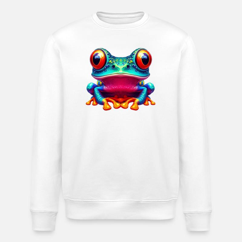 Frog - Stanley/Stella ROLLER Unisex Organic Sweatshirt - white