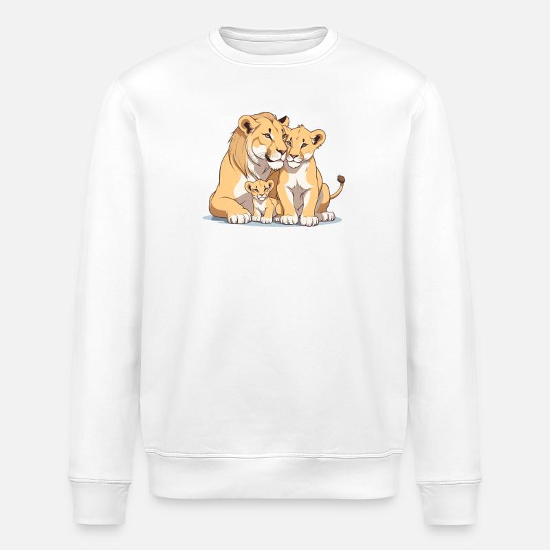 Löwenfamilie - Stanley/Stella Unisex Bio-Sweatshirt ROLLER - Weiß