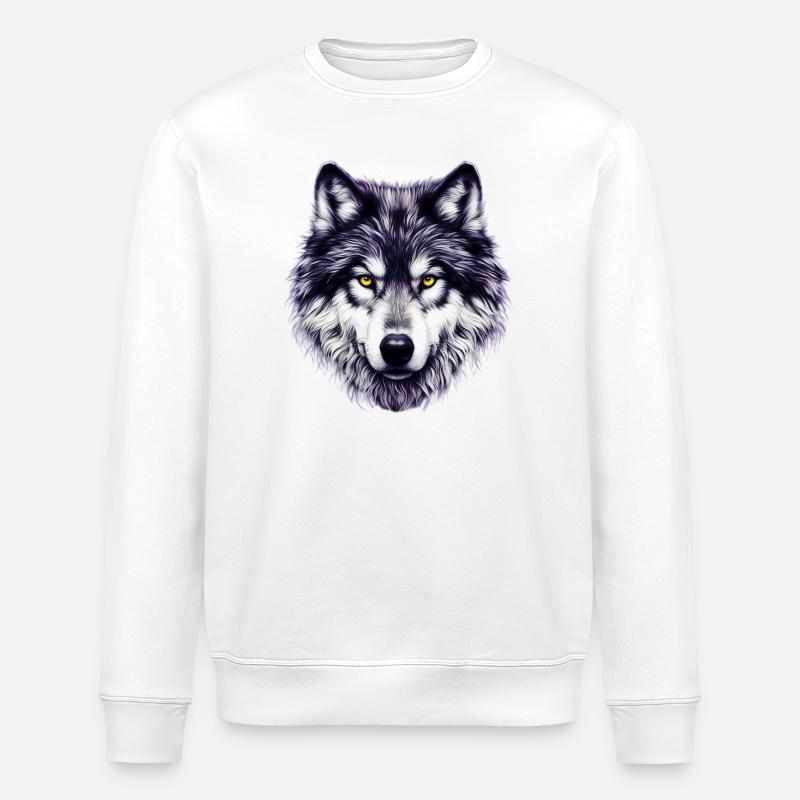 Wolf - Stanley/Stella ROLLER Unisex Organic Sweatshirt - white