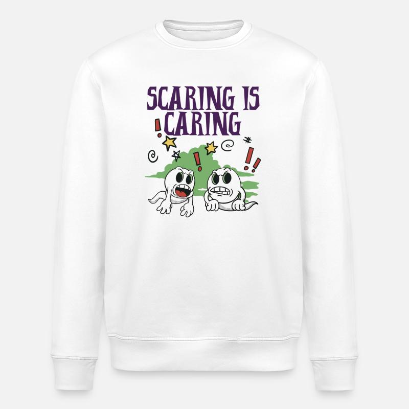 Halloween - Effrayer, c’est prendre soin - Sweat bio ROLLER Stanley/Stella Unisexe - blanc
