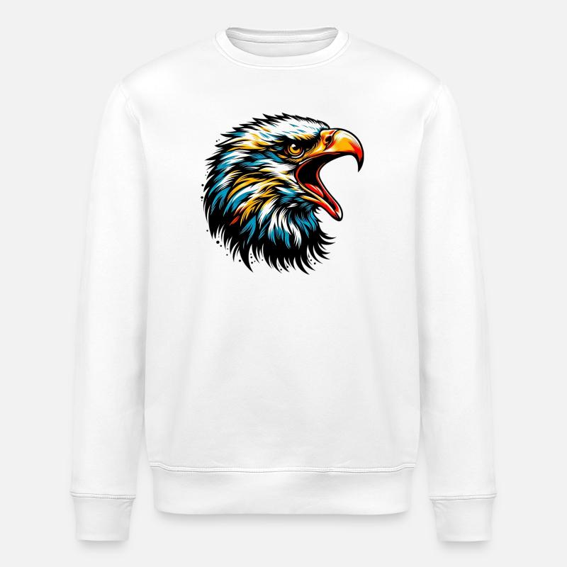 Eagle - Stanley/Stella ROLLER Unisex Organic Sweatshirt - white