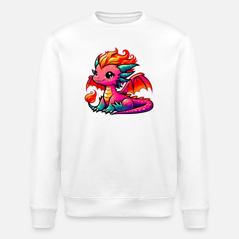Dragon - Stanley/Stella ROLLER Unisex Organic Sweatshirt - white