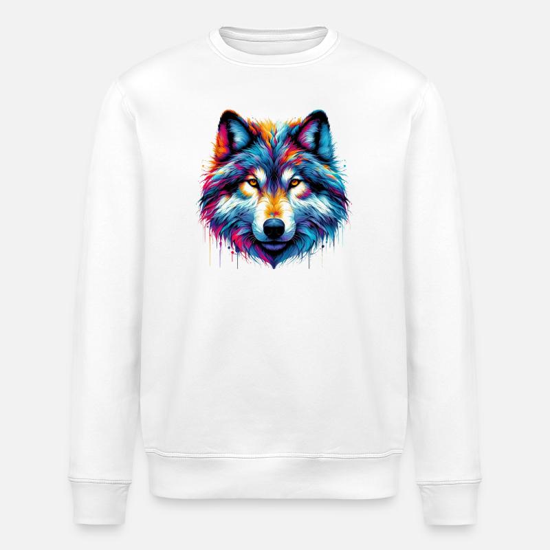 Wolf - Stanley/Stella Unisex Bio-Sweatshirt ROLLER - Weiß
