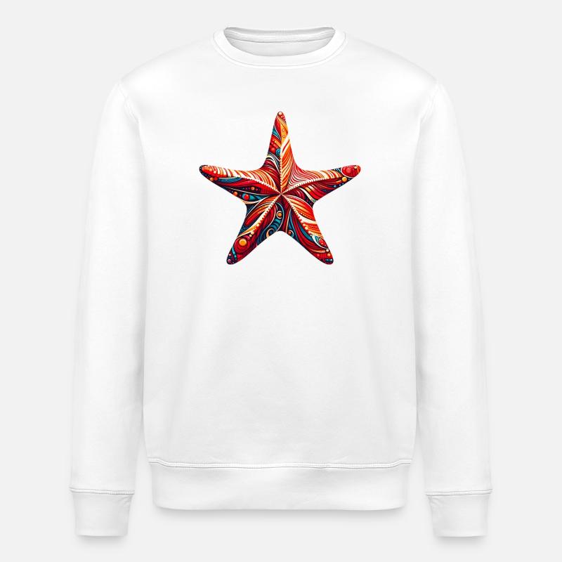Étoile de mer - Sweat bio ROLLER Stanley/Stella Unisexe - blanc