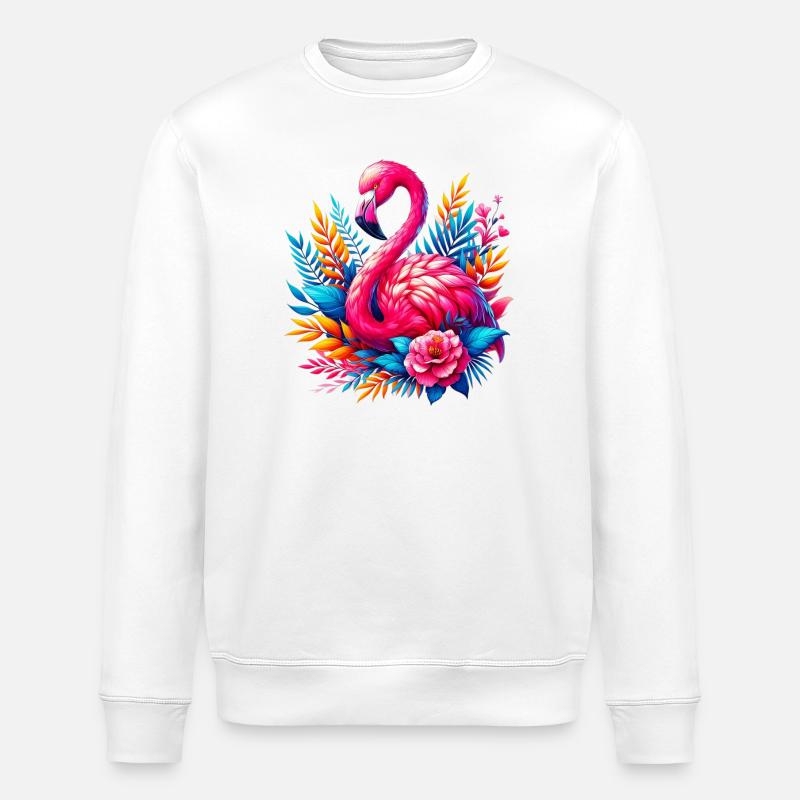 Flamant - Sweat bio ROLLER Stanley/Stella Unisexe - blanc