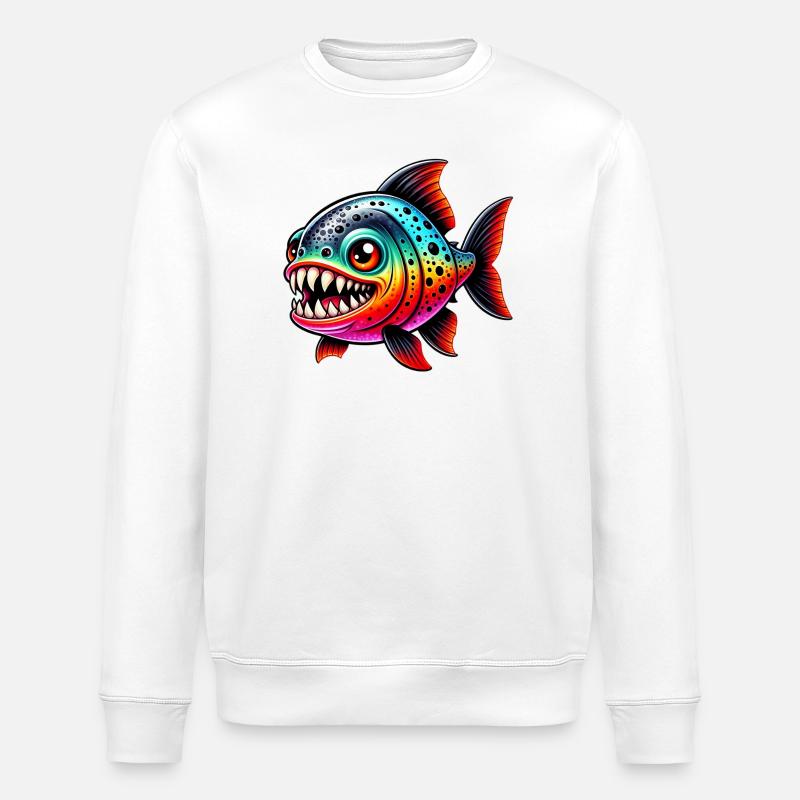 Piranha - Stanley/Stella Unisex Bio-Sweatshirt ROLLER - Weiß