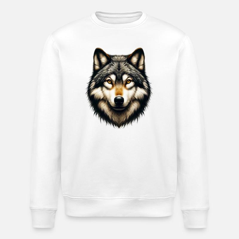 Loup - Sweat bio ROLLER Stanley/Stella Unisexe - blanc