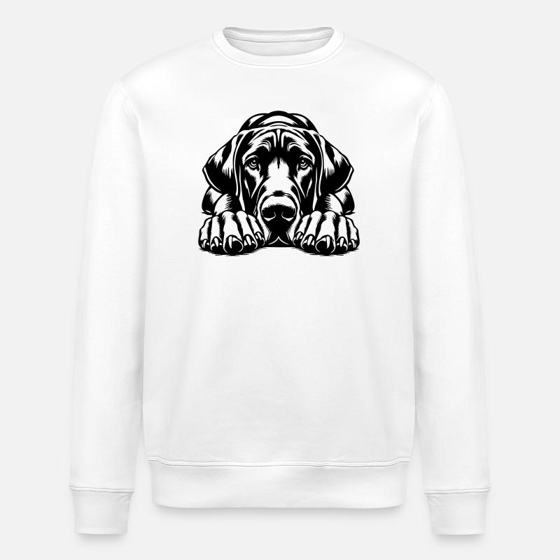 Great Dane - Stanley/Stella ROLLER Unisex Organic Sweatshirt - white