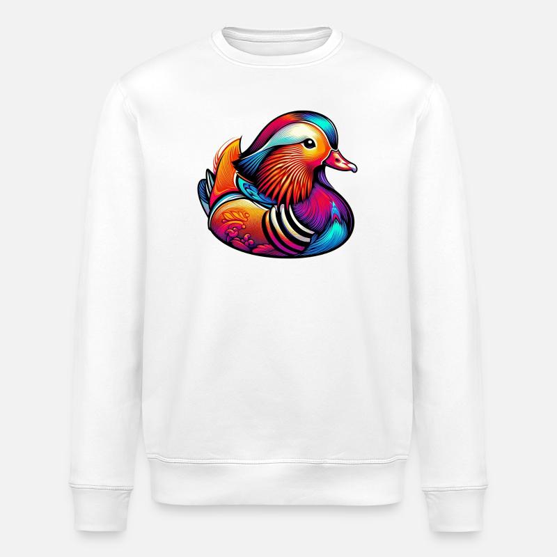 Mandarinente - Stanley/Stella Unisex Bio-Sweatshirt ROLLER - Weiß