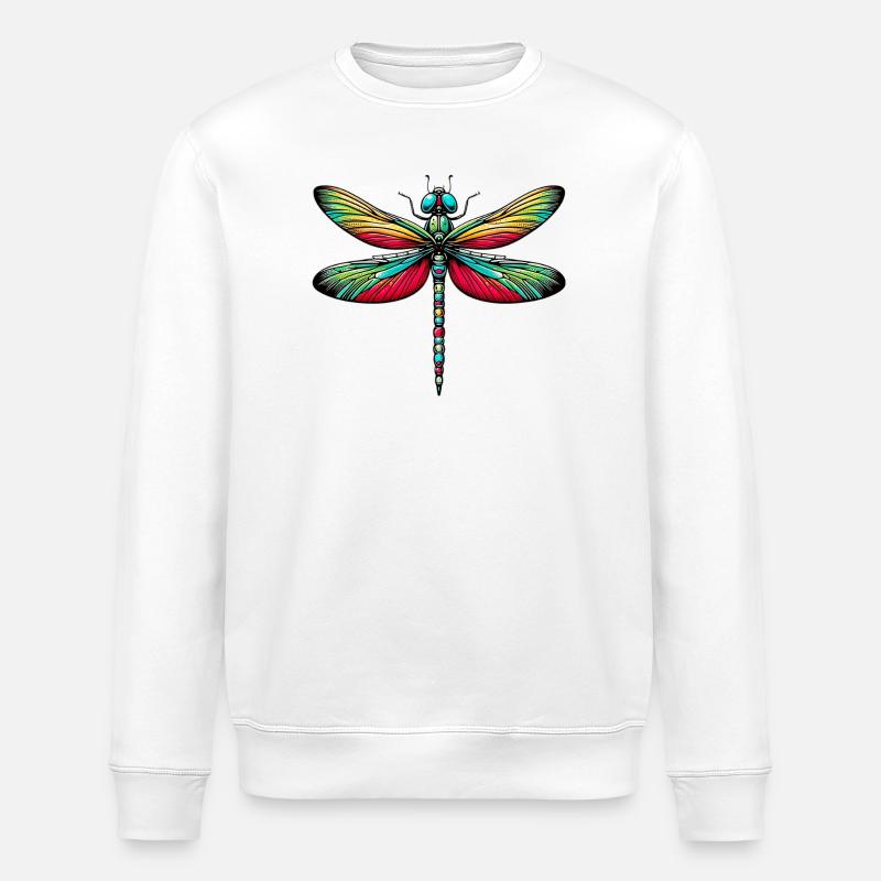 Dragonfly - Stanley/Stella ROLLER Unisex Organic Sweatshirt - white