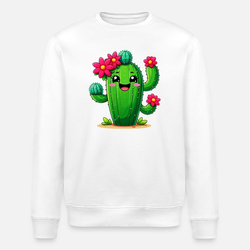 Cactus - Sweat bio ROLLER Stanley/Stella Unisexe - blanc
