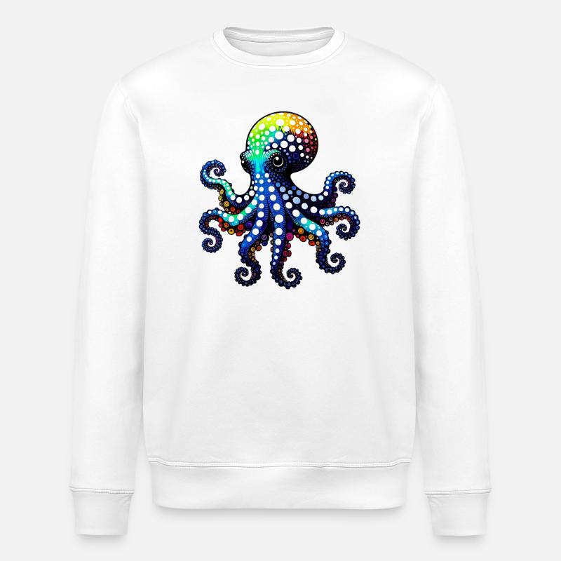 Pieuvre - Sweat bio ROLLER Stanley/Stella Unisexe - blanc