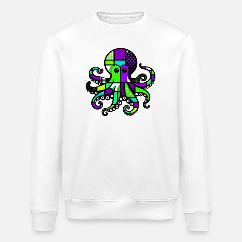 Krake - Stanley/Stella Unisex Bio-Sweatshirt ROLLER - Weiß