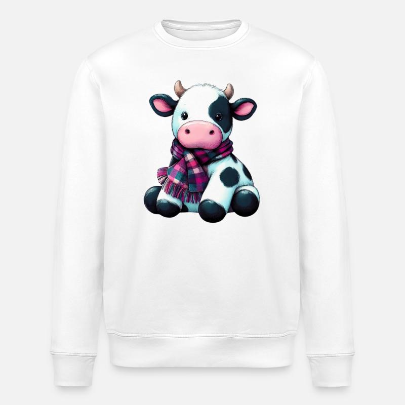 Kuh - Stanley/Stella Unisex Bio-Sweatshirt ROLLER - Weiß