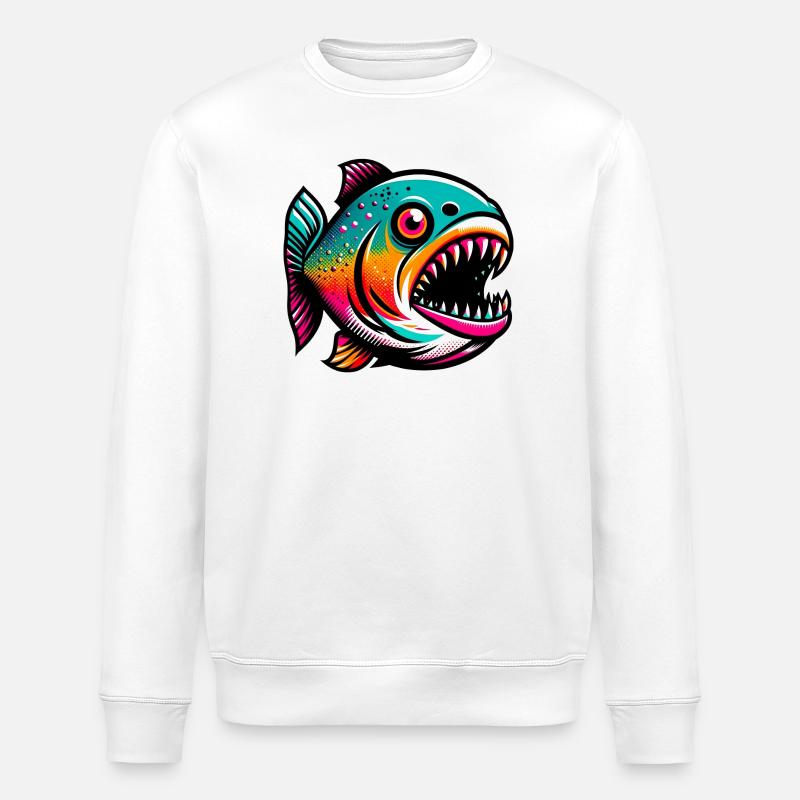 Piranha - Sweat bio ROLLER Stanley/Stella Unisexe - blanc