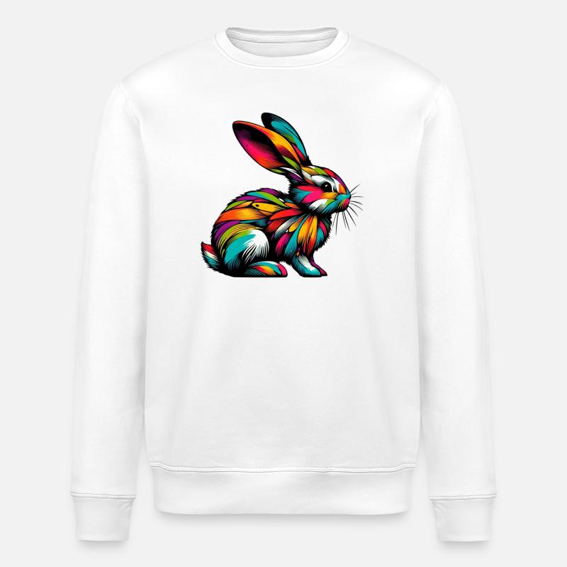 Kaninchen - Stanley/Stella Unisex Bio-Sweatshirt ROLLER - Weiß