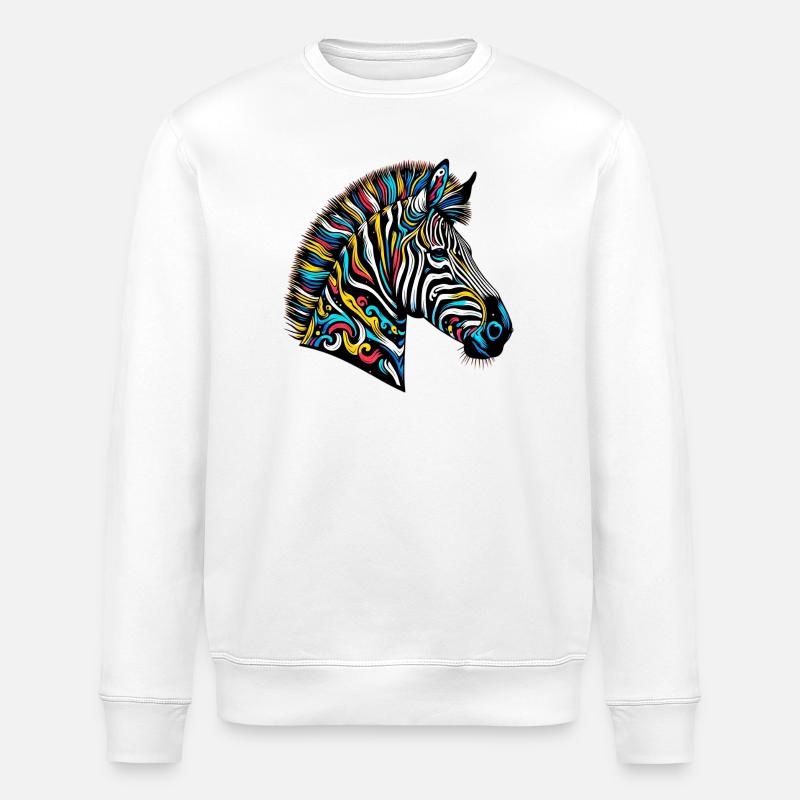 Zebra - Stanley/Stella ROLLER Unisex Organic Sweatshirt - white