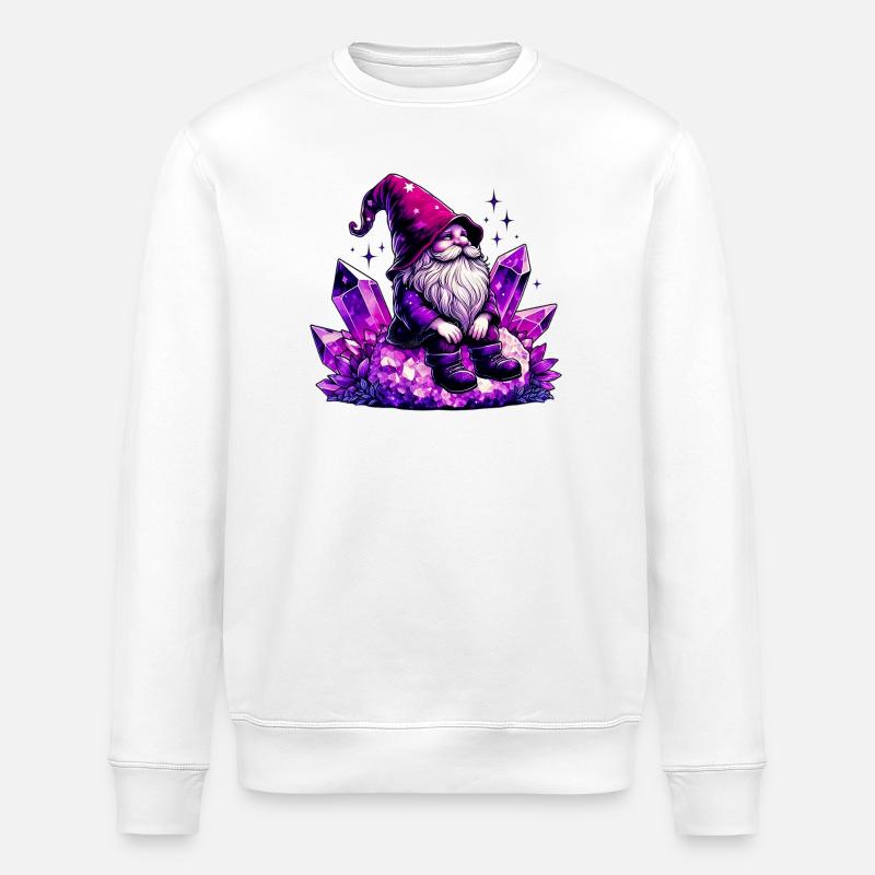 Gnome - Stanley/Stella ROLLER Unisex Organic Sweatshirt - white