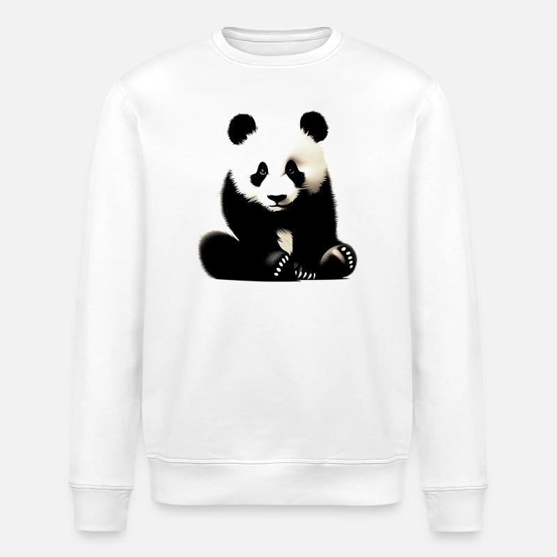 Panda - Sweat bio ROLLER Stanley/Stella Unisexe - blanc