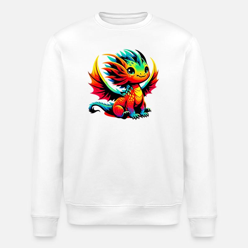 Drache - Stanley/Stella Unisex Bio-Sweatshirt ROLLER - Weiß