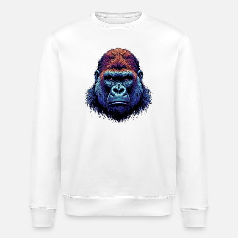 Gorilla - Stanley/Stella ROLLER Unisex Organic Sweatshirt - white