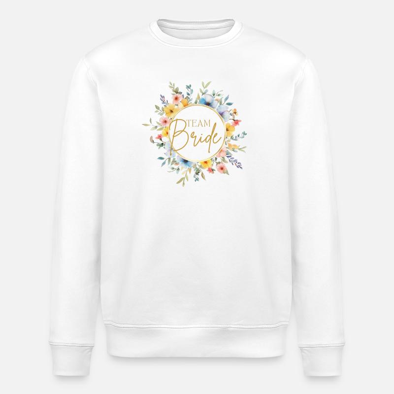 Team Bride! Customizable - Stanley/Stella ROLLER Unisex Organic Sweatshirt - white